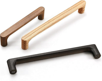 Burlywood Round 7-1/2in 2 pcs Wooden Drawer Pulls Handle pulls for cabinets Kitchen Cabinet Drawer pulls Cabinet Door Pull