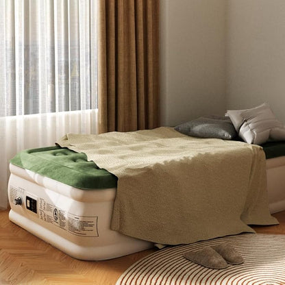 Twin Air Mattress with Built Pump, 16" Durable Blow Up Mattress Airbed, Comfortable Top Surface Inflatable Mattress for Camping Home & Portable Travel