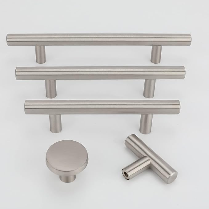 LONTAN Cabinet Knobs Brushed Nickel Bathroom Cabinet Knobs