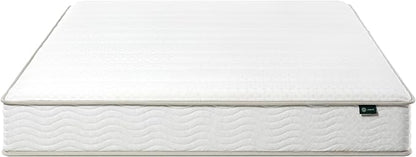 ZINUS 8 Inch Foam and Spring Hybrid Mattress [New Version], Queen, Fiberglass Free, Medium Firmness, Durable Support, Certified Safe Foams & Fabric, Mattress in A Box
