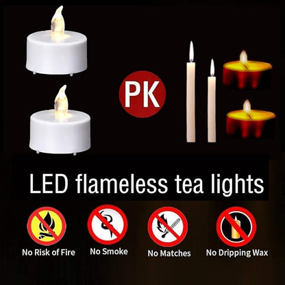 Hanzim Tea Light Candles with Remote Control,Flickering Flameless LED Candle,Long Lasting 400+Hours,Battery Operated with Timer for Home Decoration Seasonal &Festival Celebration WarmWhite (5pcs)