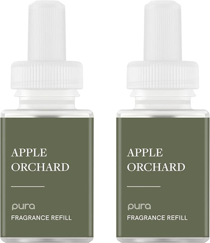 PuraHome Scent Refill - Smart Home Air Diffuser - Up to 120-Hours of Luxury Fragrance per Refill - Home Essential - Clean & Safe Diffuser Fragrance - 2 Pack, Apple Orchards