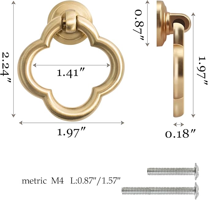 Cupboard Knobs Cabinet Knobs Drawer knobs, Zinc Alloy Gold Knobs for Dresser, Cupboard Knobs for Kitchen, Bathroom (Style C-6)