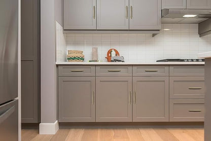 Ravinte 55 Pack 5 Inch Cabinet Pulls Brushed Brass Stainless Steel Kitchen Drawer Pulls Cabinet Handles 5”Length, 3” Hole Center