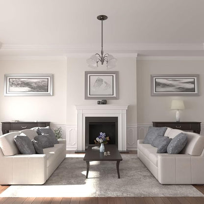 Ekena Millwork CM12BRSHC 12-1/2" x 3-7/8" x 3/4" Bradford Ceiling Medallion, Stone Hearth Crackle