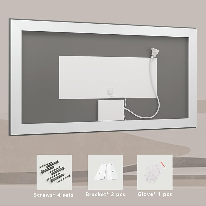 LED Bathroom Mirror for Wall 72x 40, Large Lighted Vanity Mirror with Lights, Dimmable, Anti-Fog, Shatter-Proof, ETL Listed (Front + Backlit)