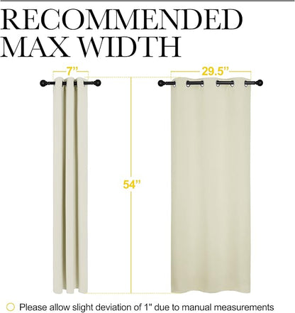 NICETOWN Room Darkening Draperies Window Curtain Panels, Thermal Insulated Grommet Room Darkening Curtains for Bedroom (Beige, 2 Panels, W34 x L54 -inch)