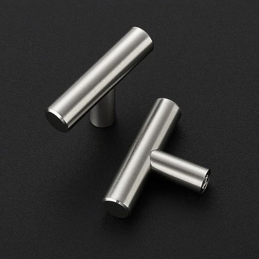 1 Pack Brushed Nickel Cabinet Knobs - Kitchen Cabinet Knobs Silver Cabinet Pulls for Kitchen Cabinet Drawer Stainless Steel Dresser Knobs for Cabinet Hardware 2in Length Single Hole T Bar