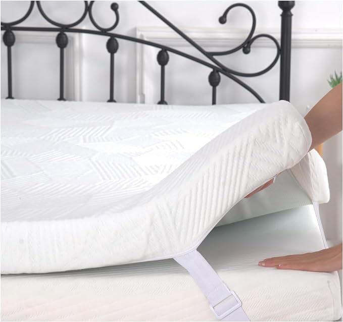 2 Inch King Memory Foam Mattress Topper, Cooling Gel Bed Topper with Removable Cover, Soft & Pain Relief & Breathable, CertiPUR-US & Oeko-Tex Certified