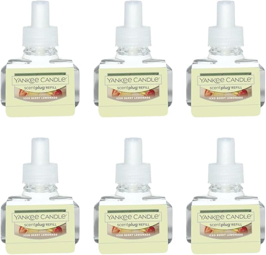 Yankee Candle Iced Berry Lemonade Electric Home Fragrance Scent Plug Refill (Pack of 6)