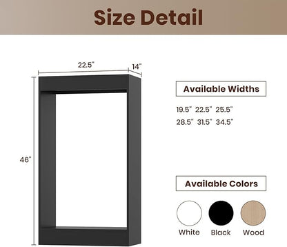 ROOMTEC 22.5" Double Hanging Closet Unit, Modular Closet System with Hanging Rod, Wardrobe Organizer for Bedroom or Walk-in Closet, Wall Mounted, Customizable Clothes Storage Unit, Black