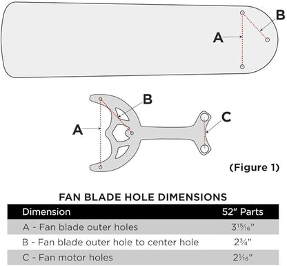Westinghouse 7741700 52 inch Oil Rubbed Bronze Finish Replacement Fan Blade Arms, Five Pack,