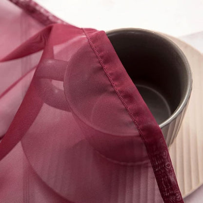 MIULEE Christmas Luxury Window Scarf Sheer Voile Elegant Topper Long Window Valance Solid Window Treatment Swags Drapes for Window Ceremony Wedding Canopy Bed 54" x 216" Maroon Red 1 Piece