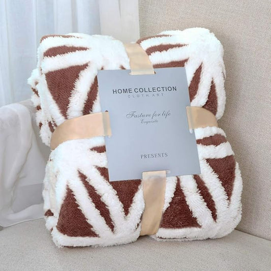 LOMAO Sherpa Fleece Blanket Fuzzy Soft Throw Blanket Dual Sided Blanket for Couch Sofa Bed (Brown, 60''x80'')