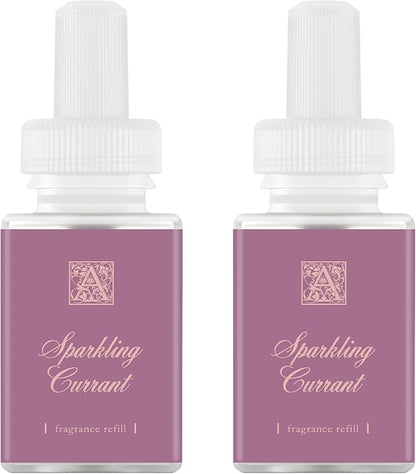 Pura & Aromatique Home Scent Refill - Smart Home Air Diffuser Fragrance - Up to 120-Hours of Luxury Fragrance per Refill - Household Essential - 2 Pack - Sparkling Currant