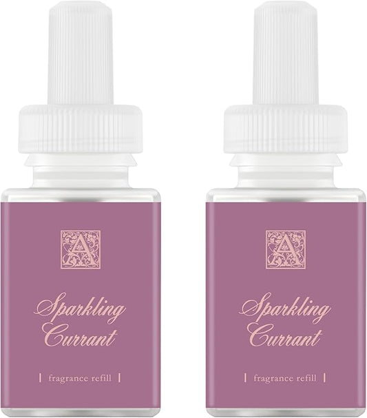 Pura & Aromatique Home Scent Refill - Smart Home Air Diffuser Fragrance - Up to 120-Hours of Luxury Fragrance per Refill - Household Essential - 2 Pack - Sparkling Currant