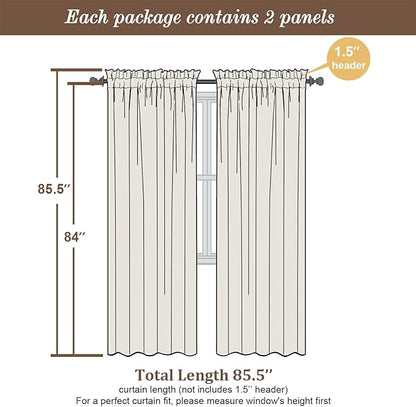 Chyhomenyc Sage Green Sheer Curtains 84 Inches Long 2 Panels, Light Filtering Green Curtains for Living Room, Soft Gentle Voile Rod Pocket Bedroom Window Drapes, 59Wx84L Inch, 2PCS