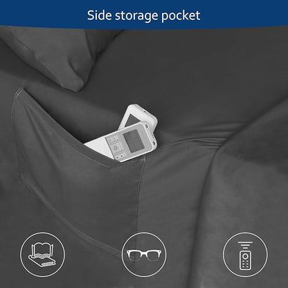 Moonsea Twin XL Sheet Set - 3-Piece Twin XL Sheets with Extra Deep Pocket and Side Pocket - Fits 16 in to 24 in Pillow Top (Black)