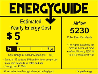 Sofucor Ceiling Fan Without Light, 52 Inch Low Profile Flush Mount Modern Ceiling Fan with Remote for Indoor Farmhouse Bedroom Living Room Outdoor Patio Porch, Reversible DC Motor, Noiseless