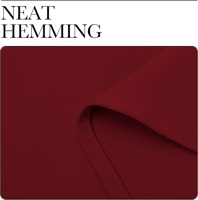 NICETOWN Burgundy Red Blackout Curtains 120 inches Length for Living Room, 2 Panels, 55" Wide, Thermal Insulated Long Drapes for Large Window