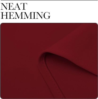 NICETOWN Burgundy Red Blackout Curtains 48 inches Length for Laundry Room, 2 Panels, 42" Wide, Thermal Insulated Decoration Drapes for Short Window