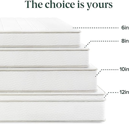 ZINUS 8 Inch Foam and Spring Hybrid Mattress [New Version], Full, Fiberglass free, Medium Firmness, Durable Support, Certified Safe Foams & Fabric, Mattress in A Box