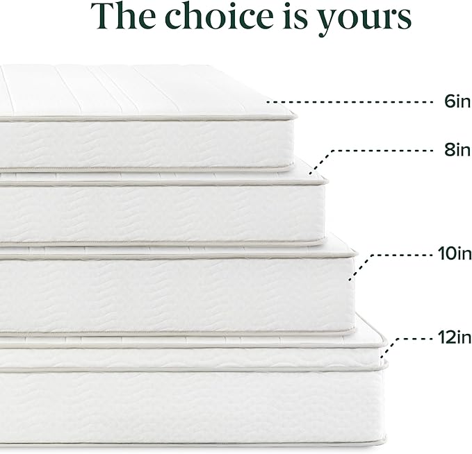 ZINUS 8 Inch Foam and Spring Hybrid Mattress [New Version], Twin, Fiberglass Free, Medium Firmness, Durable Support, Certified Safe Foams & Fabric, Mattress in A Box