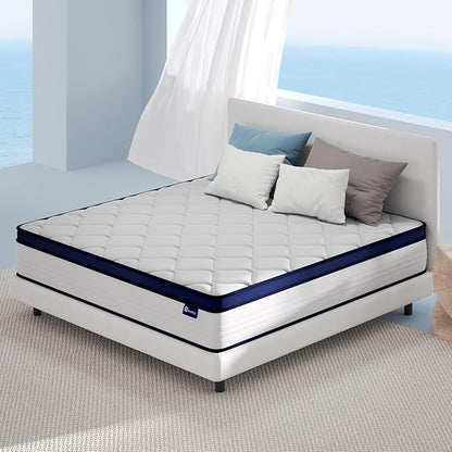 Avenco 10 Inch Twin Size Mattress, Individual Pocket Spring Mattresses for Pressure Relief & Motion Isolation, CertiPUR-US Certified, Small Box