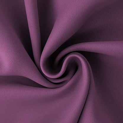 BGment Room Darkening Curtains 84 Inches Long - Grommet Thermal Insulated Drapes Window Treatment Curtains for Bedroom, 2 Panels, 52 x 84 Inch, Eggplant Purple