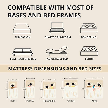 EGOHOME 14 Inch California King Memory Foam Mattress for Back Pain, Cooling Copper Gel Bed in a Box, Foam Made in USA, CertiPUR-US Certified, Therapeutic Medium Firm, 72x84x14 Black