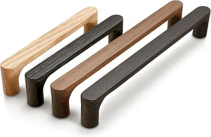 Black Round 7-1/2in 8 pcs Wooden Drawer Pulls Handle pulls for cabinets Kitchen Cabinet Drawer pulls Cabinet Door Pull