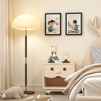 KINLINK A4 Kids Art Frames Set of 2, Solid Wood Kids Artwork Frames Changeable with Acrylic Front Opening Holds 150 Pictures 8.3x11.7, Art Frame for Kids Artwork with Mat or without Mat, Black
