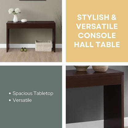 Convenience Concepts Northfield Hall Console Table 48" - Modern, Minimalist Narrow Sofa Display Accent for Contemporary Living Room, Entryway, or Hallway, Espresso
