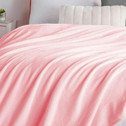 Walensee Fleece Blanket Plush Throw Fuzzy Lightweight (Twin Size 60x80 Pink) Super Soft Microfiber Flannel Blankets for Couch, Bed, Sofa Ultra Luxurious Warm and Cozy for All Seasons