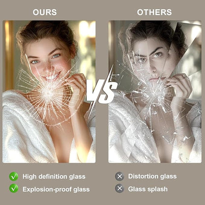 28x36 LED Bathroom Mirror with Lights, Brighter Backlit + Front Lit, Tempered Glass, Dimmable, Multiple Light Modes, Anti-Fog Lighted Bathroom Vanity Mirror for Wall, Memory Function