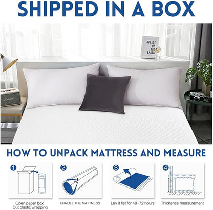 EDILLY 3 Inch Cooling Gel Memory Foam Mattress Topper California King Size,with Removable & Washable Bamboo Cover,Soft Breathable Mattress Pad,Bed Topper for Back Pain Relief (72x84)