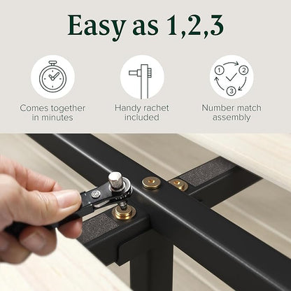 ZINUS Ellie 14 Inch King Bamboo Platform Bed Frame, Wood Slat Support, No Box Spring Needed, Easy Assembly, Brown