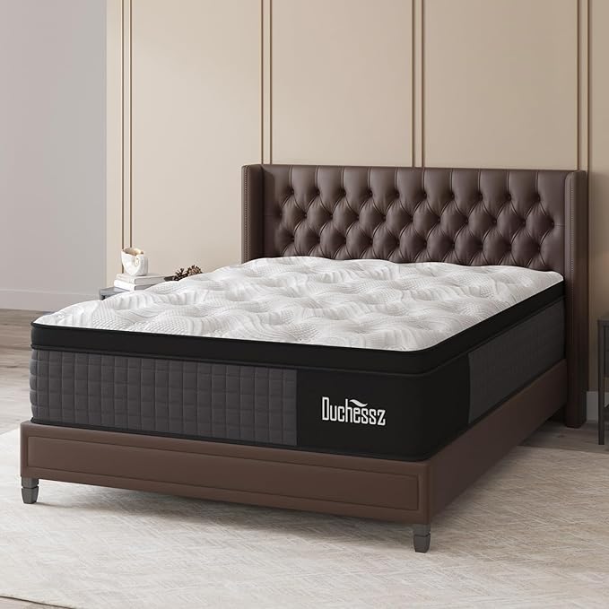 Queen Mattress, 10 Inch Hybrid Mattresses Eurotop with Gel Memory Foam,Motion Isolation Individually Wrapped Pocket Coils Breathable Comfort Soft Pressure Relief