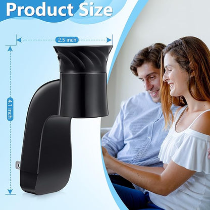 2 Pack Wall Fragrance Plug in Compatible with Bath and Body Works WallFlower Fragrances, ETL Certified, Rotatable, Precise Scent Control Fragrance Diffuser Plug for Home, Office (Black)