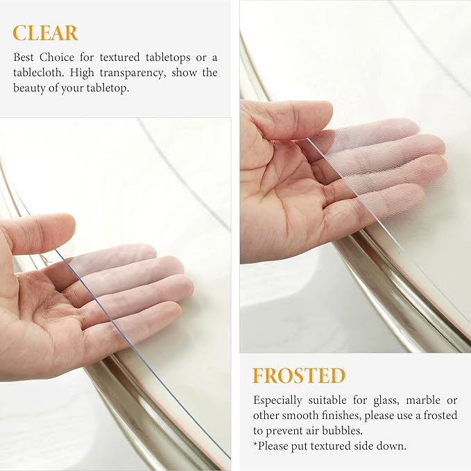 Deep Dream 1.5mm Clear Desk Cover Protector, 16×24 Inch Clear Table Protector, Rectangular Vinyl Desk Pad, PVC Plastic Table Cover for Office, Dresser, Night Stand, Computer & Writing Desk Tabletop