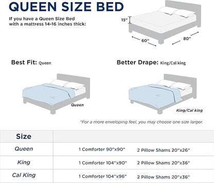 Bedsure Queen Comforter Set - Dusty Rose Soft Bedding for All Seasons, Cationic Dyed Bed Set, 3 Pieces, 1 Queen Size Comforter (90"x90") and 2 Pillow Shams (20"x26"+2")