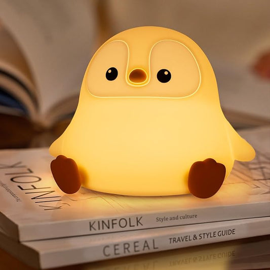 Penguin Gifts, Cute Penguin Night Light, Animal Silicone Nursery Lamp with Dimming and Timing Function, Cute Decor Lights