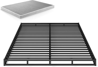 ZINUS Quick Lock Metal Smart Box Spring, 4 Inch Mattress Foundation, Strong Metal Structure, Easy Assembly, Full, White
