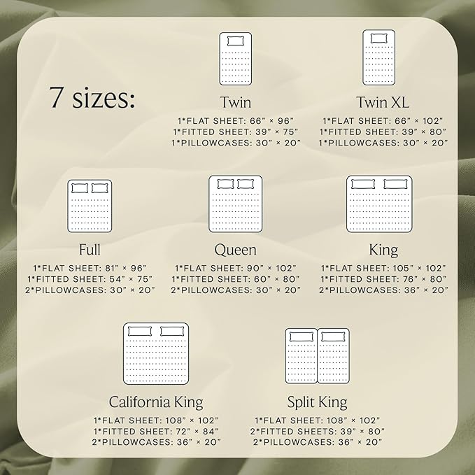 LuxClub 4 PC Full Sheet Set, Breathable Luxury Bed Sheets, Deep Pockets Wrinkle Free Cooling Bed Sheets Machine Washable Hotel Bedding Silky Soft - Olive Full