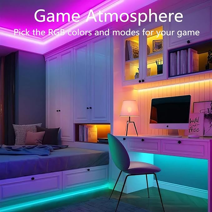 100FT Led Rope Lights,Flexible Neon Light Control with App/Remote,Multiple Modes,IP67 Outdoor Waterproof,Music Sync Strip for Bedroom