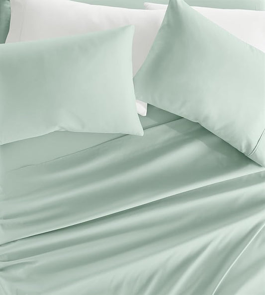 Linen Market Double-Brushed Microfiber King Sheet Set 4 Piece – Oeko-TEX Certified Ultra Soft & Wrinkle-Free - 16" Deep Pocket Sheets - Easy Care King Size - Mint
