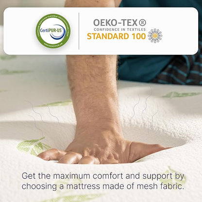 NapQueen Twin Size, 8 Inch Anula Green Tea Infused Memory Foam Mattress, Bed in a Box, CertiPUR-US Certified Mattress