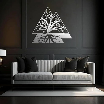 Metal Viking Wall Decor, Tree of Life Metal Wall Art, Norse Viking Decor, Norse Pagan Decor, Pagan Wall Decor, Tree of Life Wall Sculpture, Scandinavian Home Decor, Godly Home Decor (Black, 24"x14"|60x60cm)