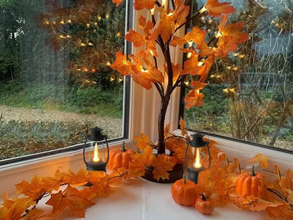 (12 Pcs-5.1in) Mini Lanterns for Vintage Western Christmas Decor, Lightweight Portable Small LED Lanterns Decorative Indoor & Outdoor Hanging Ornaments for Weddings Party Halloween Decorations
