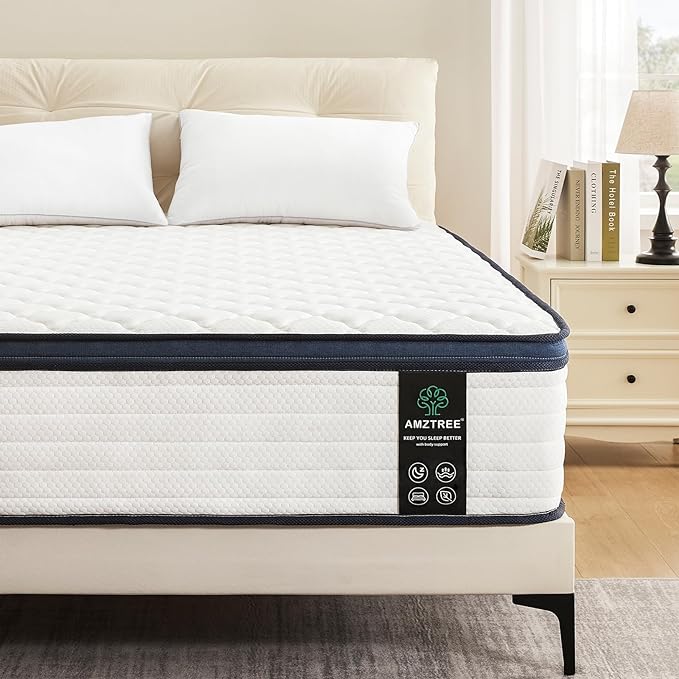 Hybrid Mattress King 14 Inch Mattress King Size - Memory Foam & Pocket Springs, Pressure Relief, Medium Firm Comfort, Motion Isolation, Ideal for All Sleep Positions, CertiPUR-US Certified